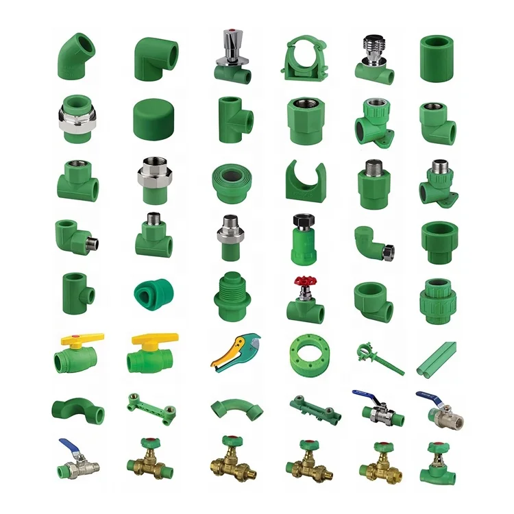 OEM ODM Plumbing Materials Size Color 20mm 25mm 32mm Plastic Brass Thread Tee Elbow Pipe Fittings PPR