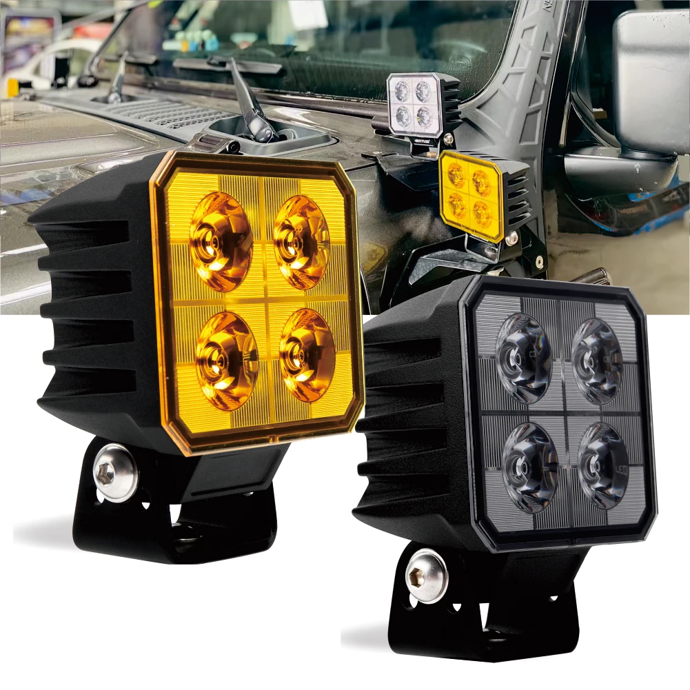  3inch 40w flood beam bright led tractor work lights waterproof IP68 heavy duty