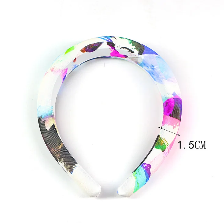 wholesale 2020 newest wide Tie dye velvet headbands fashion winter padded sponge headband for women hair accessories