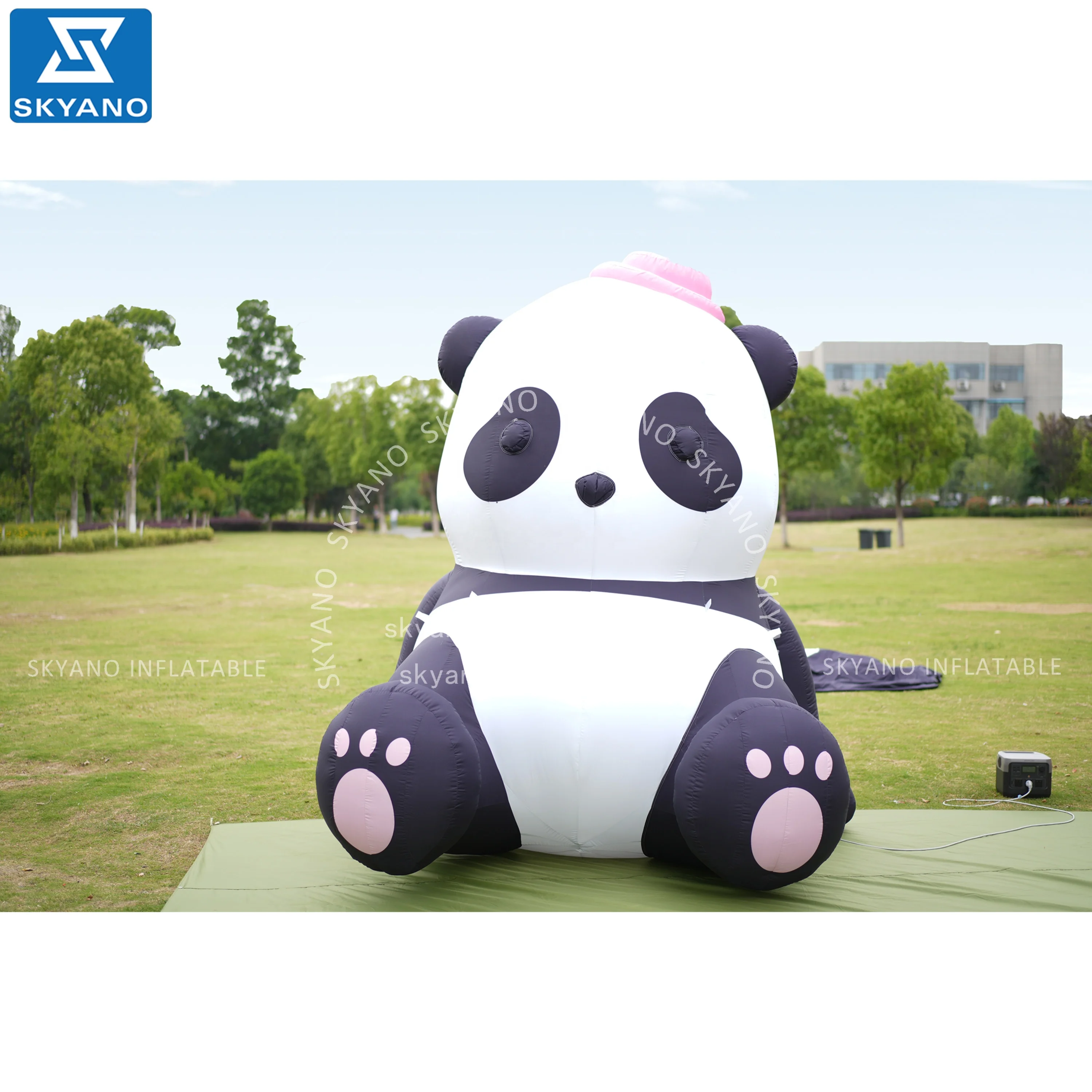 Inflatable Panda Cartoon Character Customized Inflatable Panda Sculpture Advertising Mascot Decorations