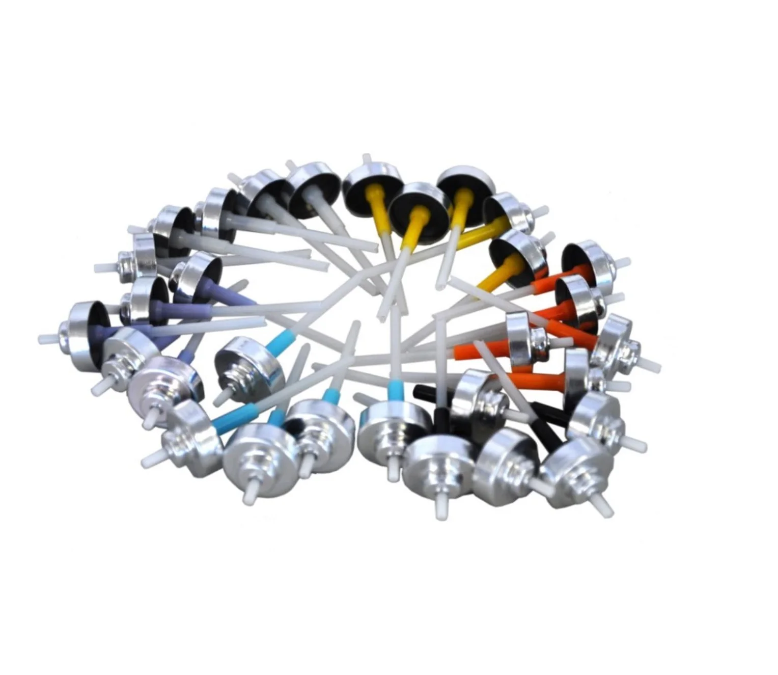 Wholesale Powder Aerosol Spray Cleanser tin can metering valve 1 inch valve Nozzles and Actuator for automatic air freshener