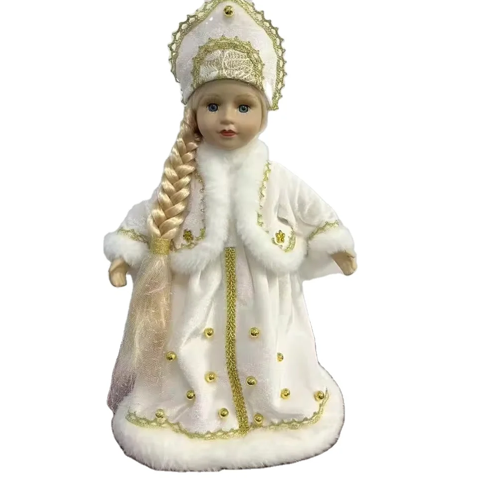 32CM Russian Snow girl Snow Maiden Doll for Christmas decoration Russia style handicraft dolls