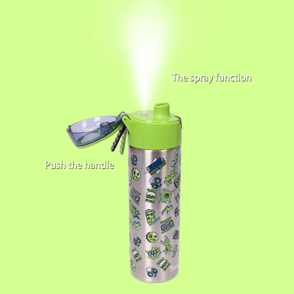 Promotional Stainless Steel Insulated Double Wall Print Kids Cartoon Water Bottles With Custom Logo