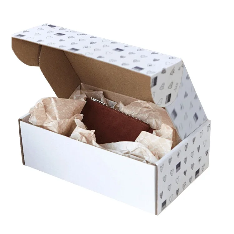White Corrugated Shipping Mailer Box UV Advantage Industrial Paper Packaging Free Sample Foil Specifications Embossing Printing