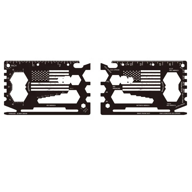 
Customized stainless steel survival kit stainless steel multi function tool card survival tool card 