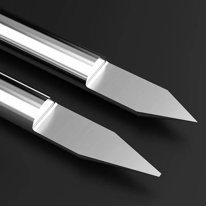 HUHAO 3.175mm Colorful  coated single edge aluminum milling cutter profile composite cutting engraving machine bit