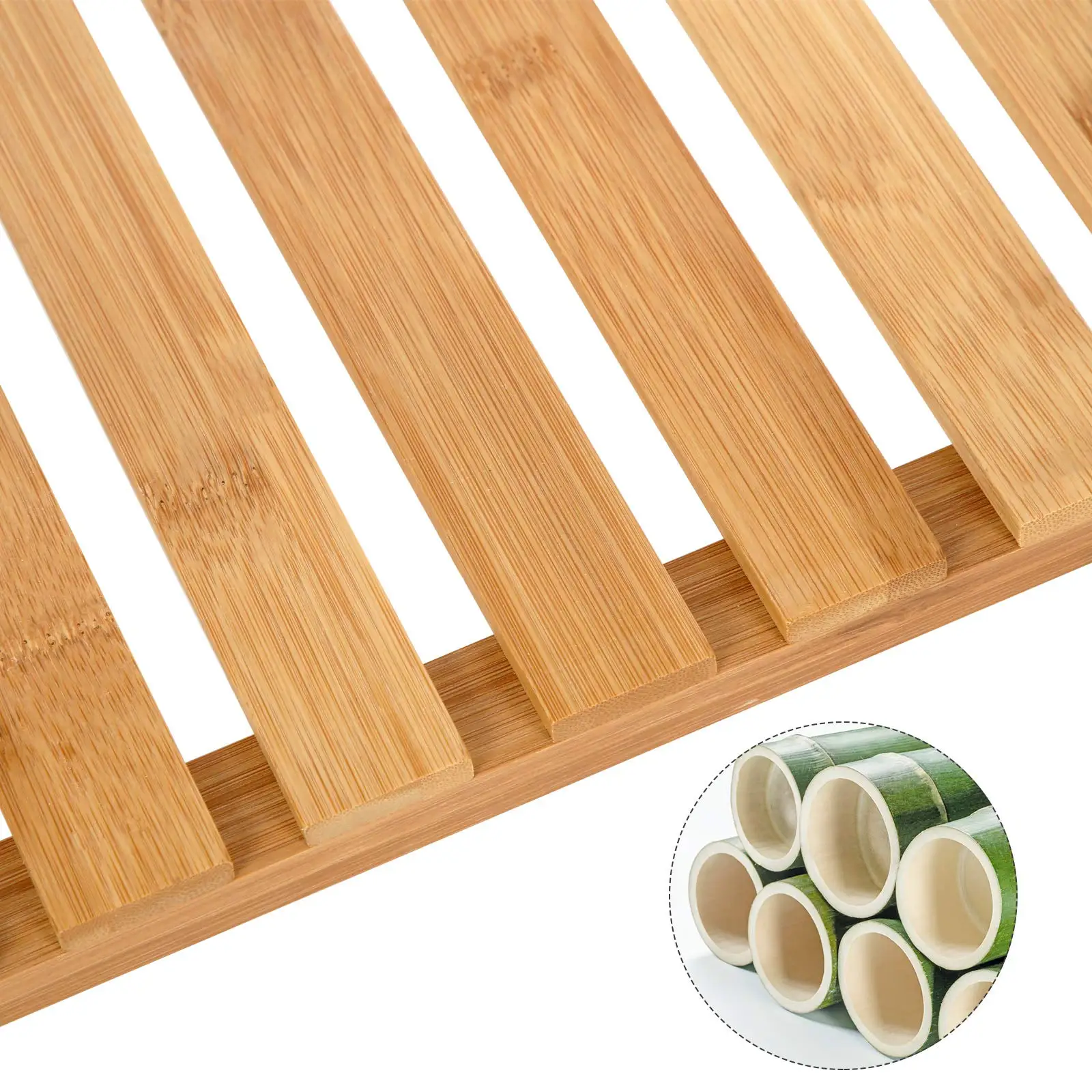 Custom Bamboo Furniture Multifunctional Storage Standing Book Shelf Bamboo Shelf With 3 Shelves