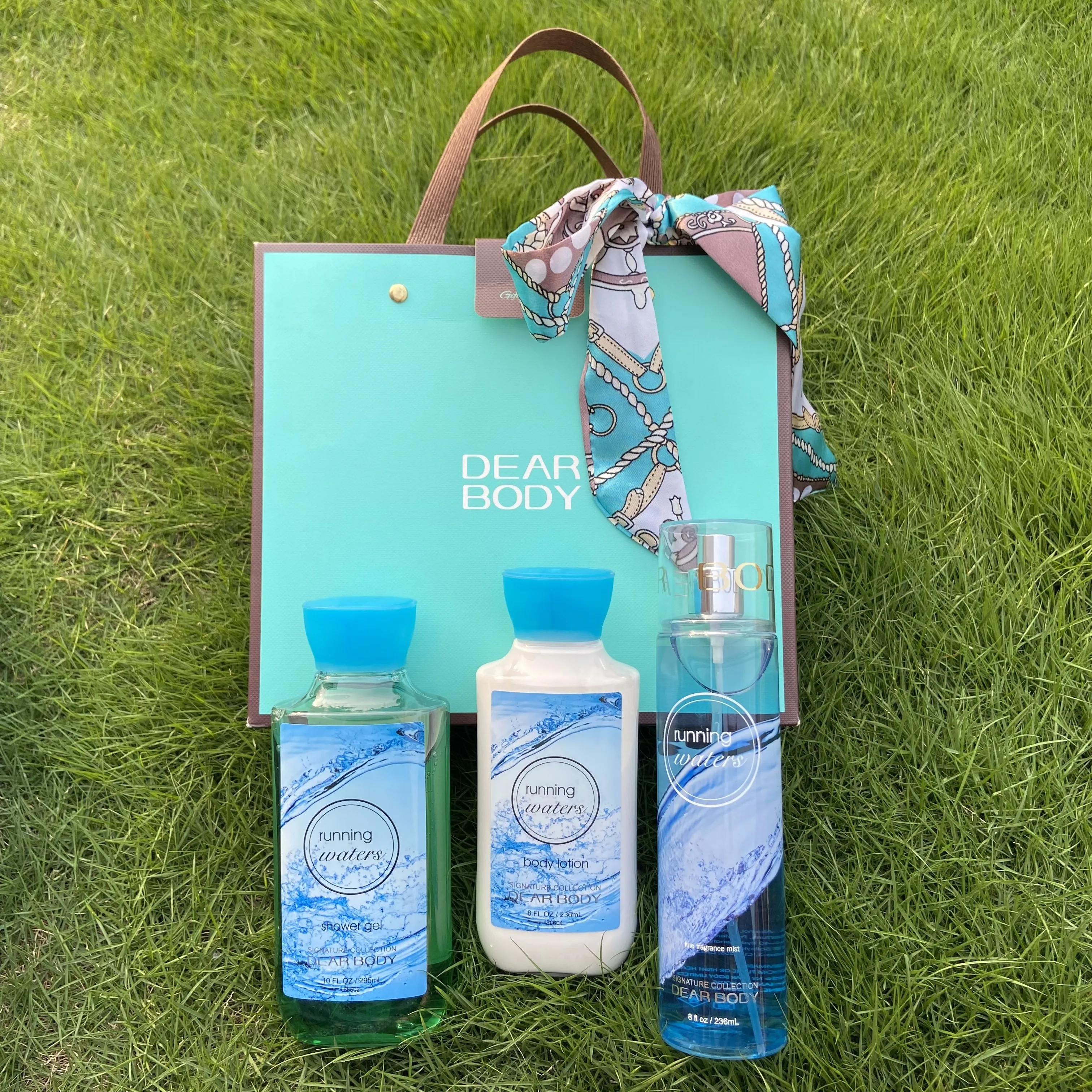 Private Label  Set Body Spray Body Cream Set Travel Suit For Woman  three-piec