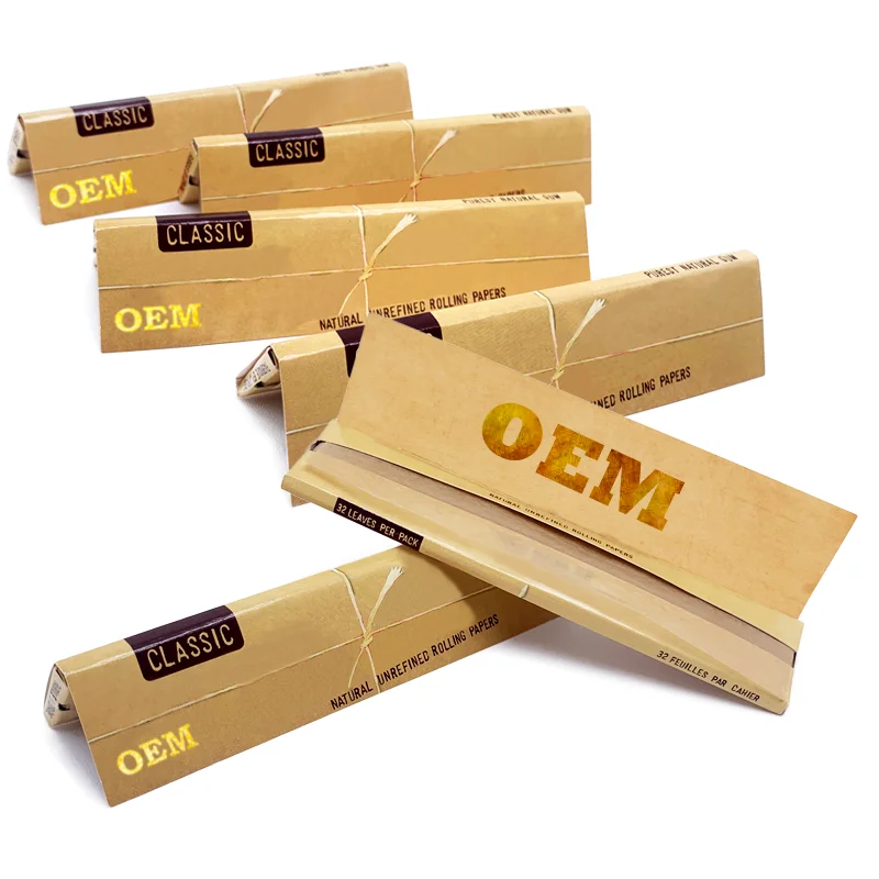 Manufactured Designed Custom Rolled Cigarette Papers Utra Thin Rolling Paper King Size Cartine King Size Rolling Paper