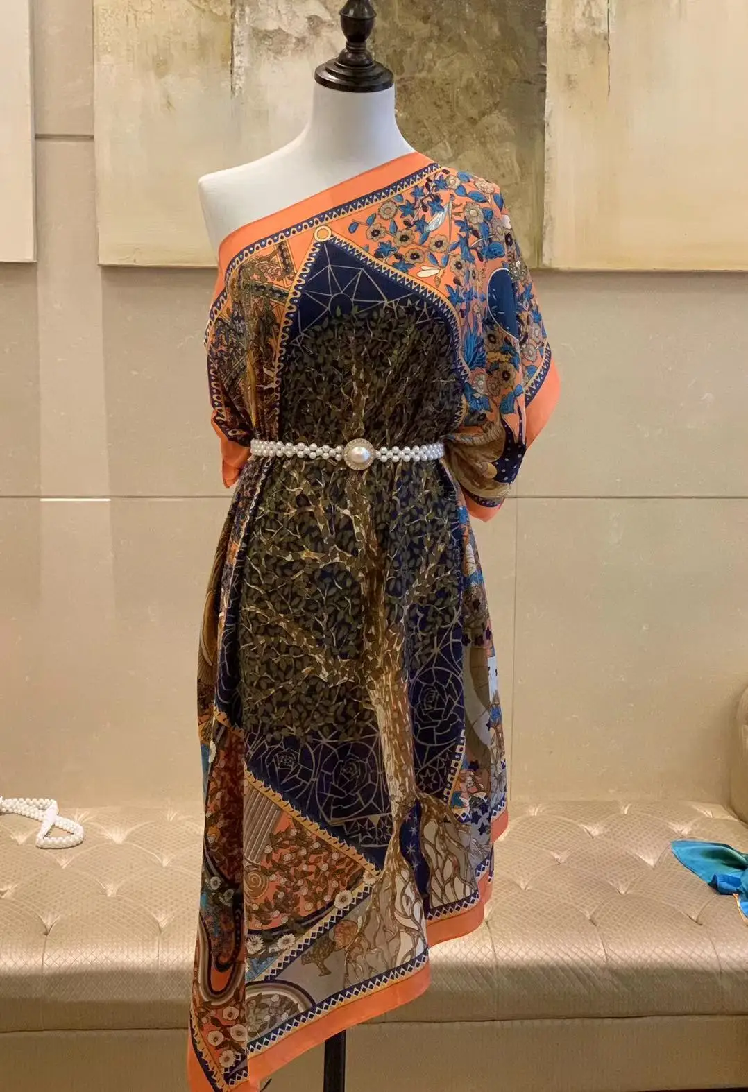 24hours Fast shipping multipurpose casual gown silk dress for women