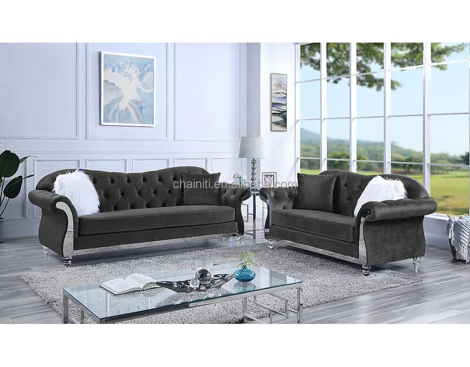 furniture factory modern design luxury sofa set velvet fabric sets couch living room sofa