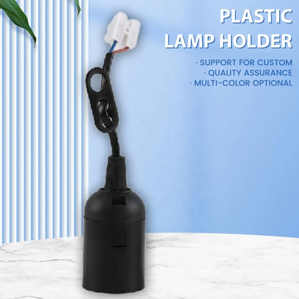 Edison E27 Antique Led Bulb Socket Base Vintage Retro Holders Pendant Wire Plastic Lamp Holder