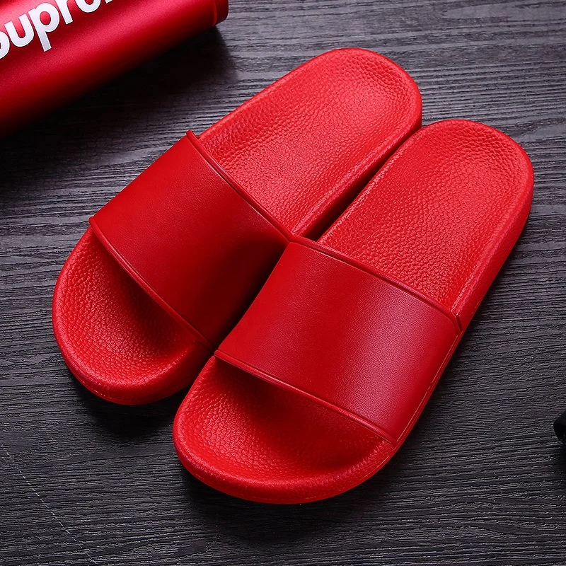 Free sample PVC arch support custom logo slide sandal slippers