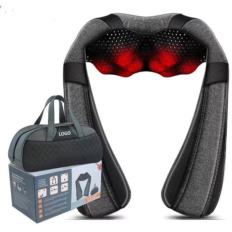 Electric Kneading Manual Personal Heat Neck Shoulder Massager with Heat