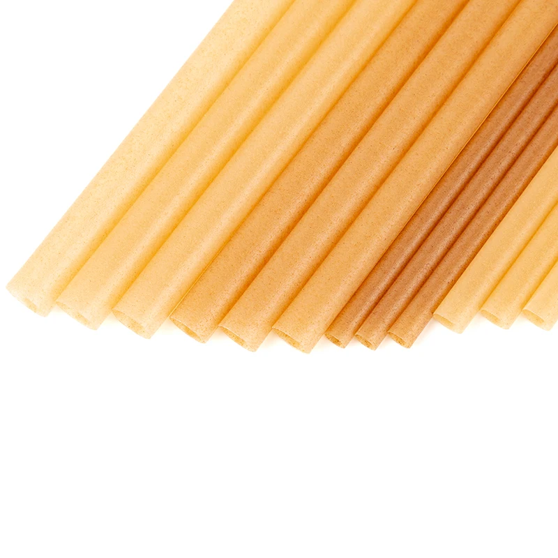 LOKYO wholesale single wrapped eco friendly sugarcane pulp juice drinking straws compostable boba tea cup straw