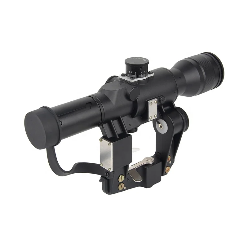 LUGER SVD 4x26 Tactical Optical sight Long Range Red Illuminated Sight Scope with Glass Ranging Reticle