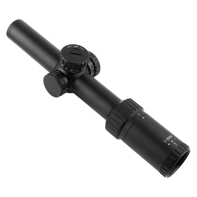 FOCUHUNTER 1-6x24 SFP hunting scope with red green illumination locking turrets tactical accessory 2 sets scope mount LPVO scope