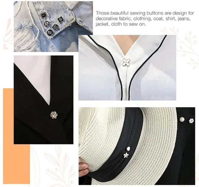 Sewing Pearl Rhinestone Button Brooch Prevent Accidental Exposure Buttons Brooches Pins Badge Cufflinks Shirt Button