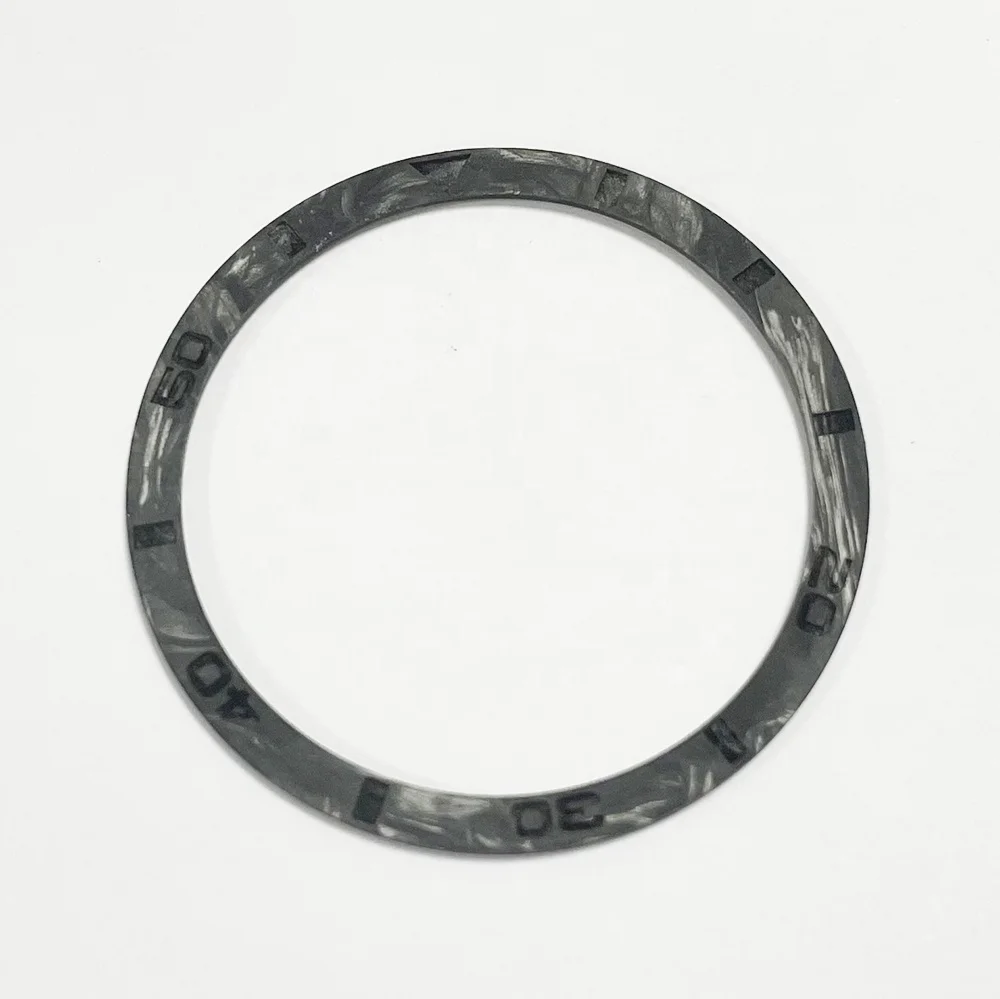 2022 New Watch Case Parts High-end Black Round Carbon Fiber Material Watch Bezel Insert SKX007 SKX009 SKX013 36mm 38mm 40mm