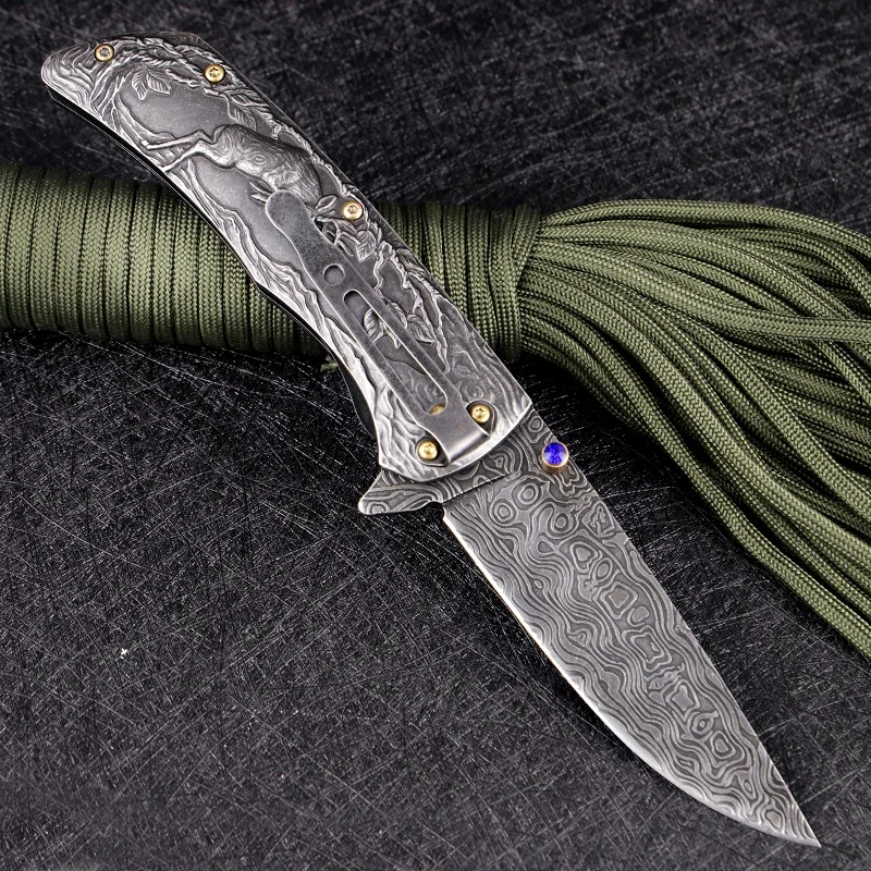 Outdoor Jackknife stainless steel foldingportable camping survival knife high hardness field survival knife