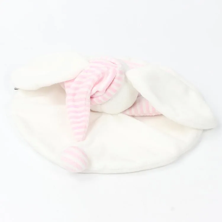 2021newest High quality lovely rabbit baby blanket plush animal head security baby blanket