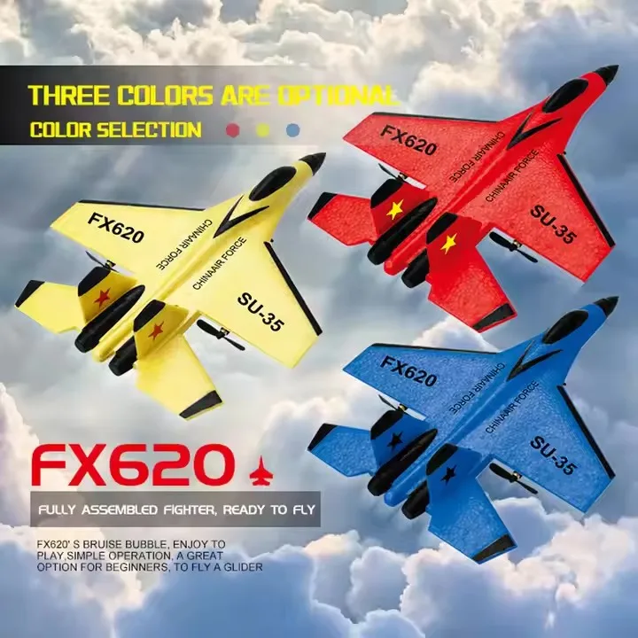2022 EPP Aircraft Model Glider Foam air Plane Anti-fall Unbreakable Flying Rc Toy Su 35 FX820 Radio Remote Control Rc Airplane