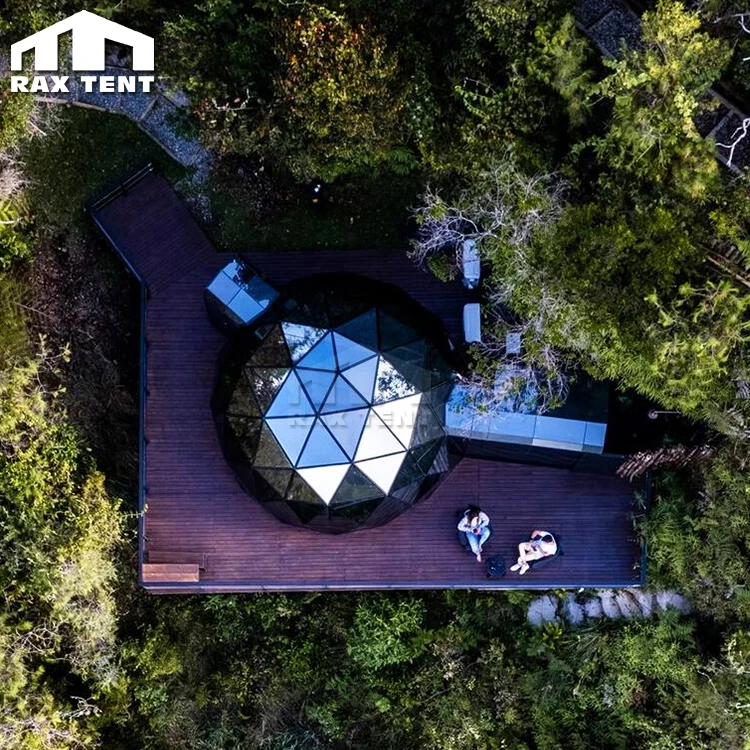 High Quality Geo Dome House Geodesic Glass Dome Tent Kit for Glamping Resort