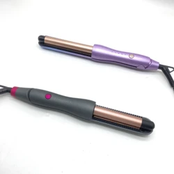 Профессиональные 3-дюймовый Резина чувствовать себя утюжок для волос щипцы для завивки волос с зубцы расчески для палочки Быстрый Подогрев волосы щипцы для завивки волос Электрический