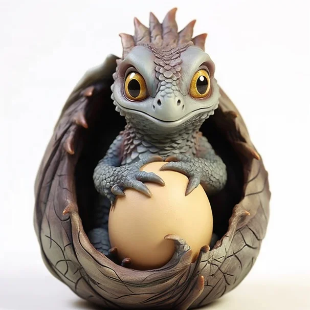 Lava Dragon Egg Resin Statue Ornamental Dinosaur Eggs Home Decor Collection Kid Gift Toy M-317
