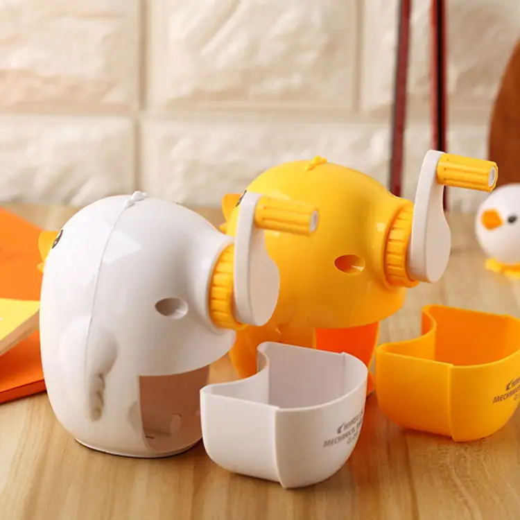 Customized  creative  cartoon sharpener for pencils  colored  mechanical manual plastic  pencil sharpener for students kids