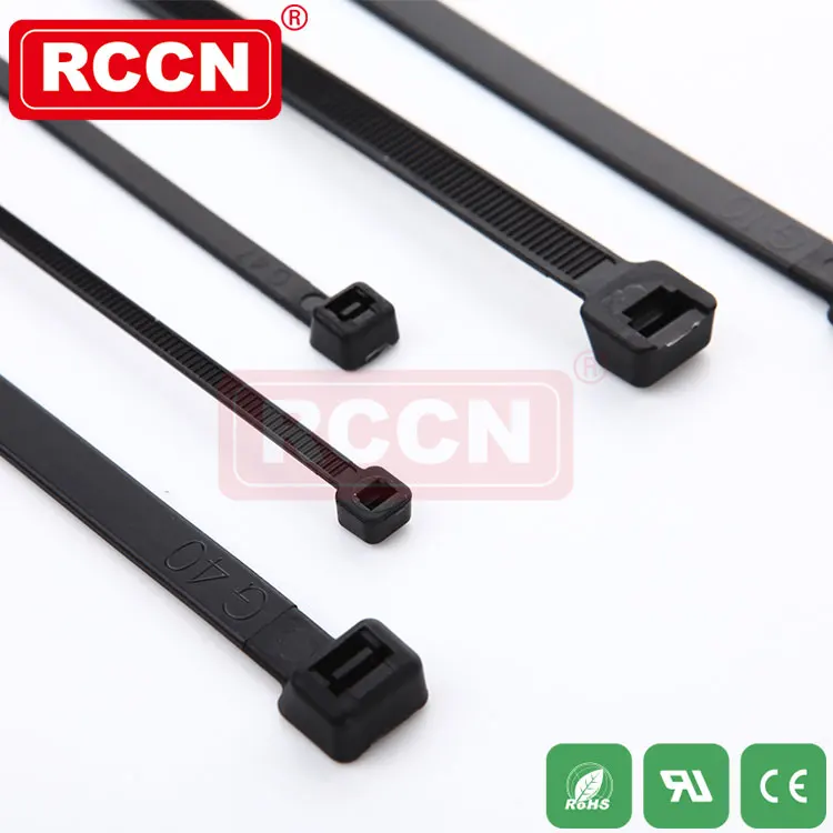 RCCN Weather Resistant G300IUV Nylon Cable Tie Black Nylon UV Resistant Electric Cable Ties Halogen-free Cable Tie