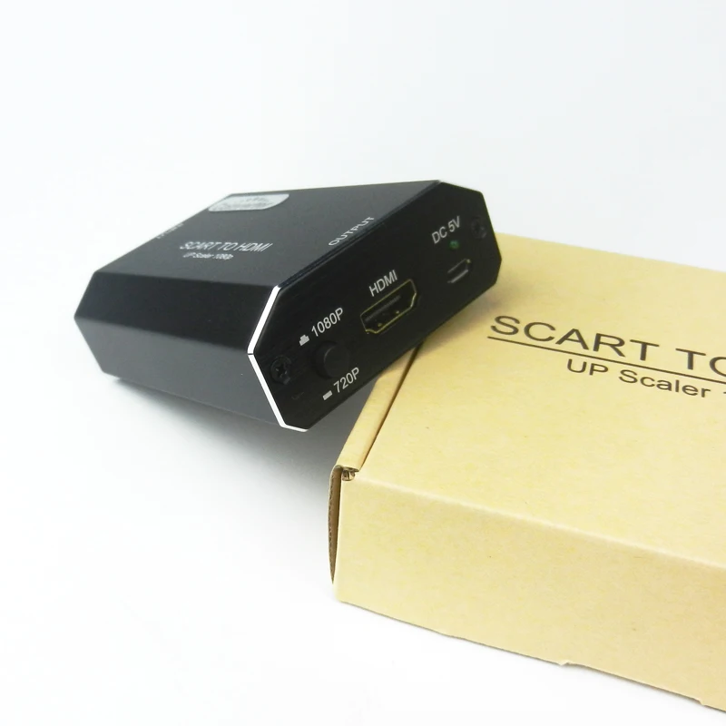 1080P Scart to HDMI up Scaler hdtv Converter Audio Video Adapter with USB Cable For TV DVD PS4 Scart input hdmi output converter