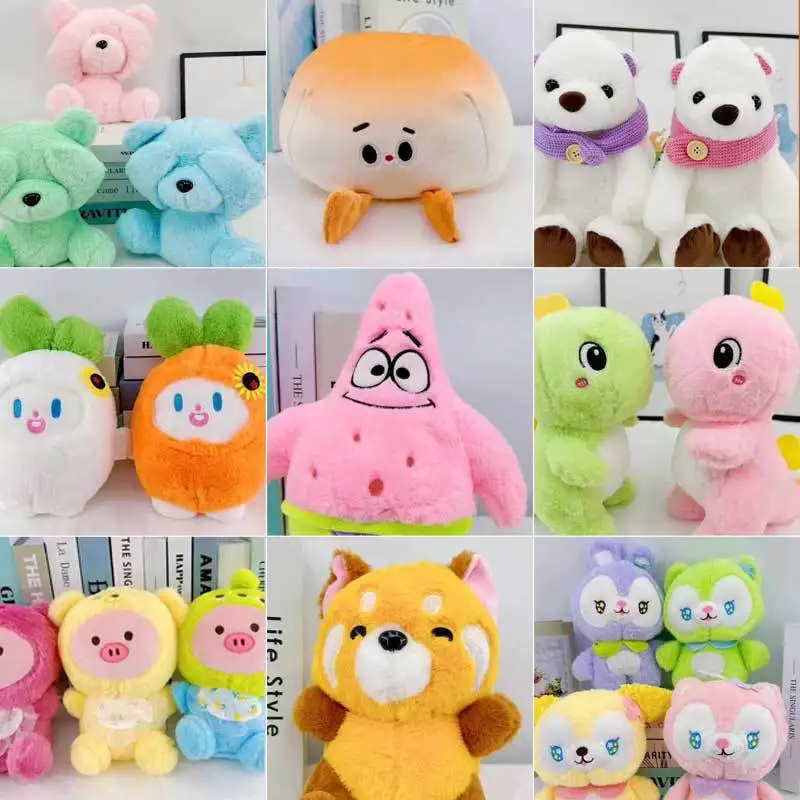 High Quality 8 inch 20-25cm Wholesale Cute Claw Crane Machine Plush Stuffed Animal Plush Toys For Claw Machine