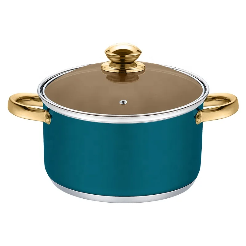 Realwin Wholesale Customization 12Pcs Non-stick Cook Ware Pots And Pans Sets Stainless Steel Cookware