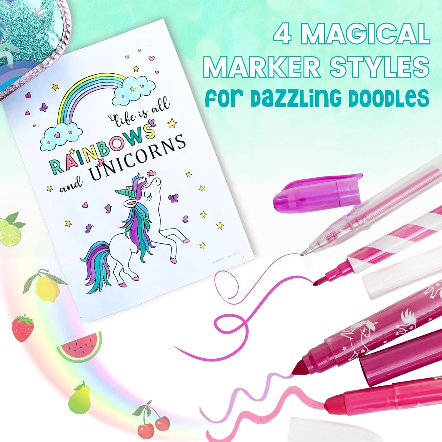 Unicorn 80 PCS Scented Markers Set  Perfect for Creative Fun Ideas