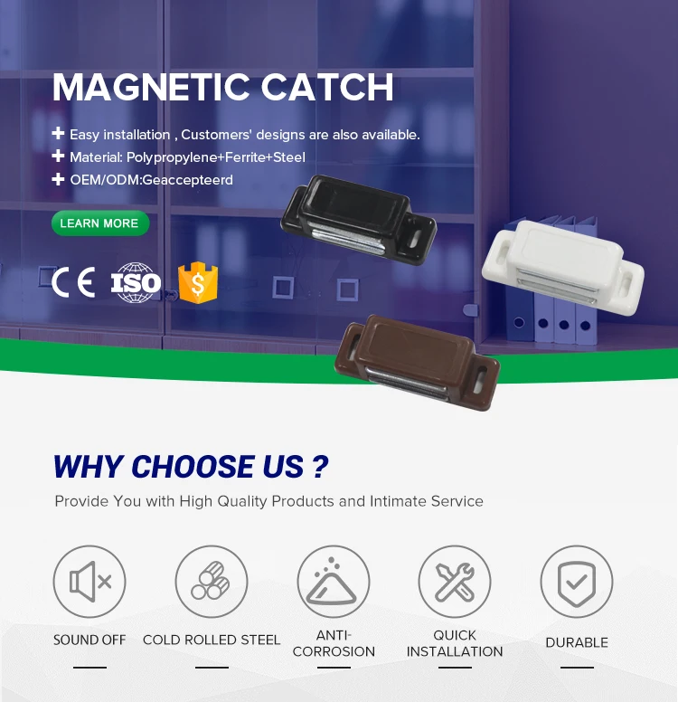 Reasonable Price Contemporary Durable Magnetic Catch For Door Opener System Magnetic Catch Screw-On For Cabinets