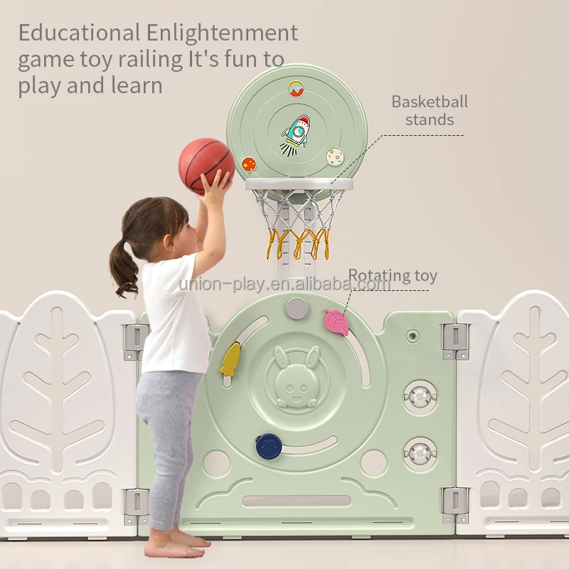 Kids Folding Fence Baby Playpen with Slide Swing Toys Play Yard Safety Plastic Indoor High Quality Children large playpen Set