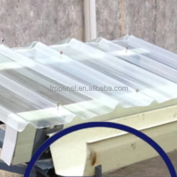 Competitive Price Fiberglass FRP  Plastic non matel gutter for PEB Building