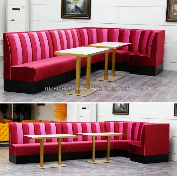 Modern Styles U Shape L Shape Night Club Bar Sofa Counter Furniture Event Single Sided Booth Seating Sofa