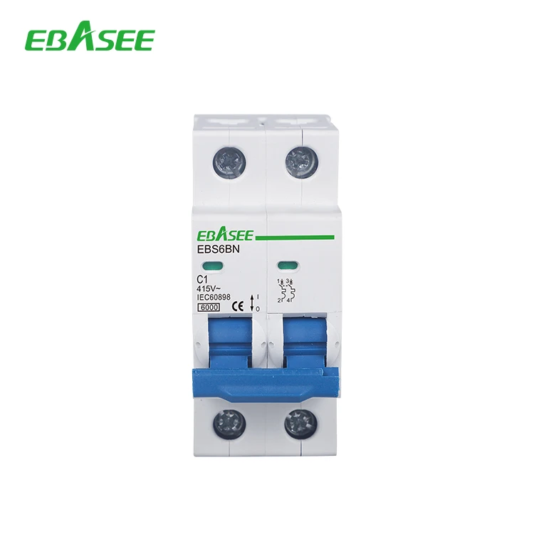 SAA Certification EBS 6BN 6KA High quality CE CB Certification IEC test report 1-4P 1-63amp 240V  MCB BREAKER