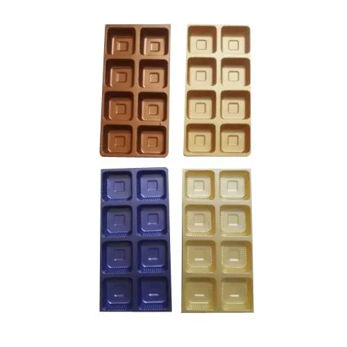 Custom  Plastic Candy Biscuit Chocolate Blister Packaging Tray