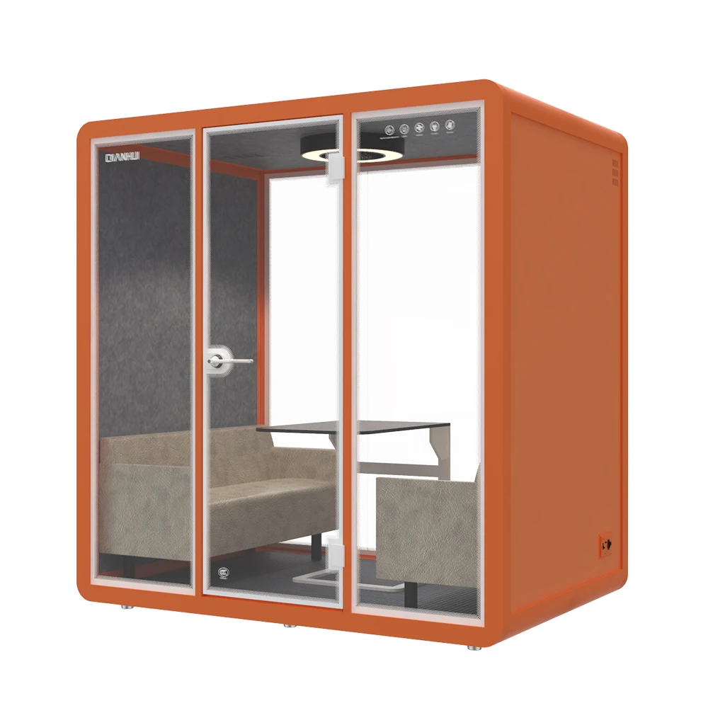 soundproof phone booth acoustic open learning and teaching booth office meeting pod can be placed in book store