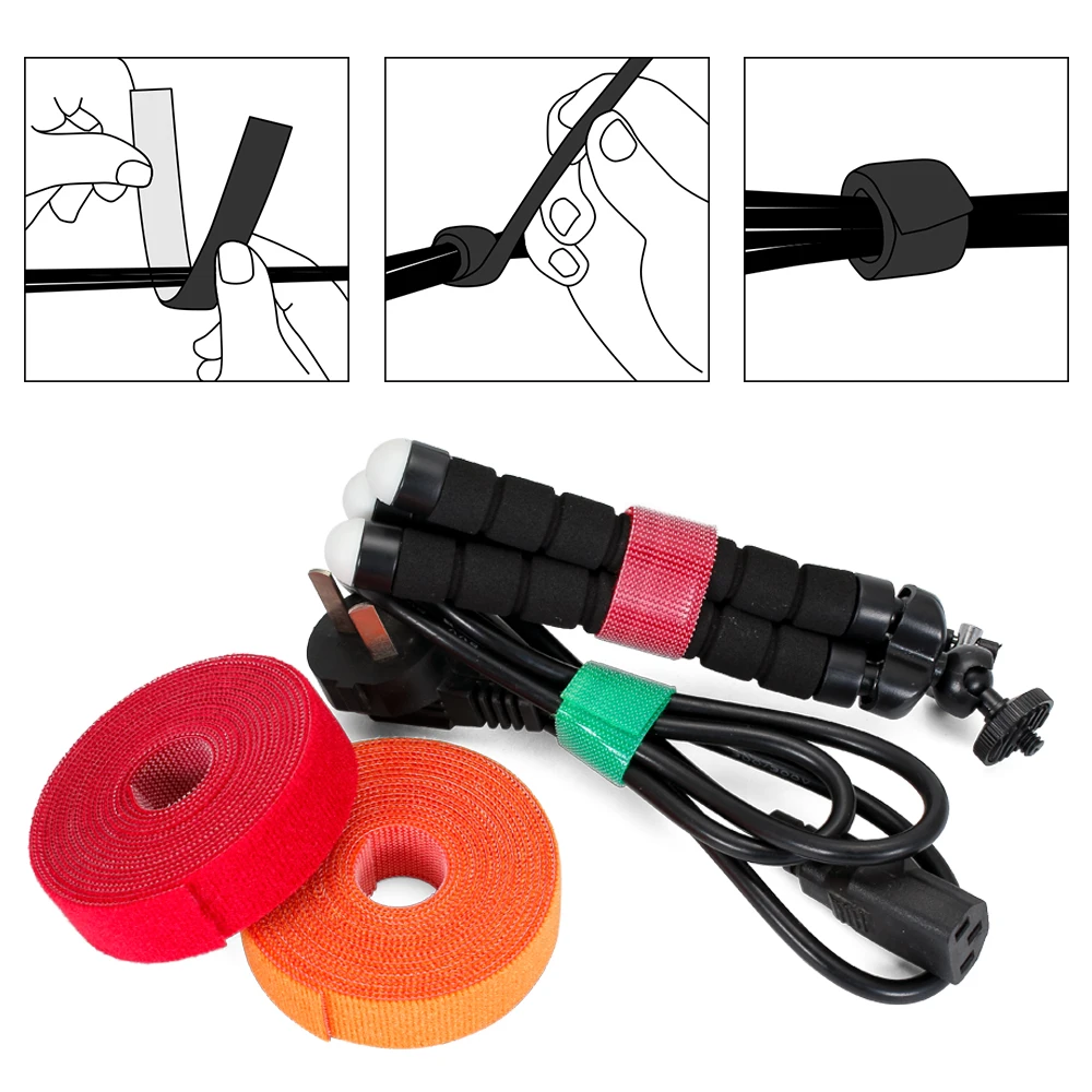 Colorful heavy duty pure nylon self adhesive reusable wrap pallet strap belt super elastic back to back hook and loop cable ties