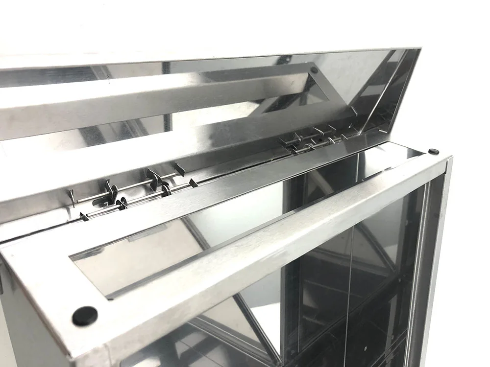 Satin Newspaper Flip Mailbox Stainless Steel With Keys Sheet Metal Household Wall Mounted Post Letter Box Postal Mailing Cabinet