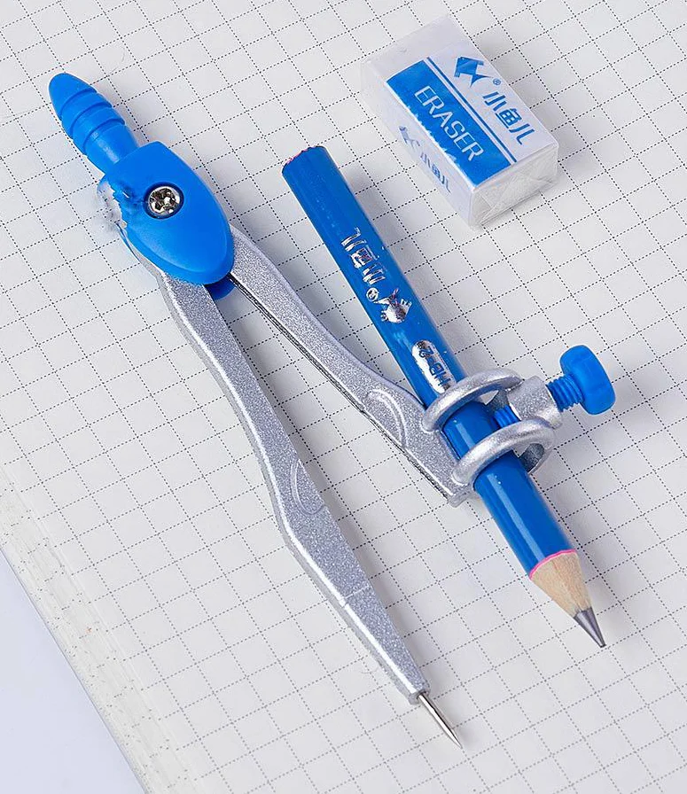 Набор школьных компасов с геометрическим рисунком комплект из 7 предметов для студентов портативные профессиональные инструменты рисования