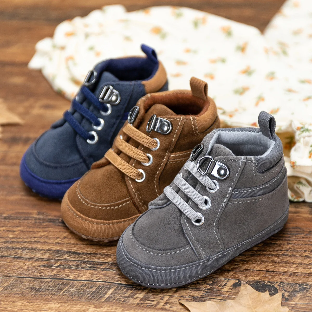Fashion Newborn Baby Boys Shoes Infant Shoes for 1 Year Old Soft Sole Crib Shoes Toddler First Walkers 0-18 Months
