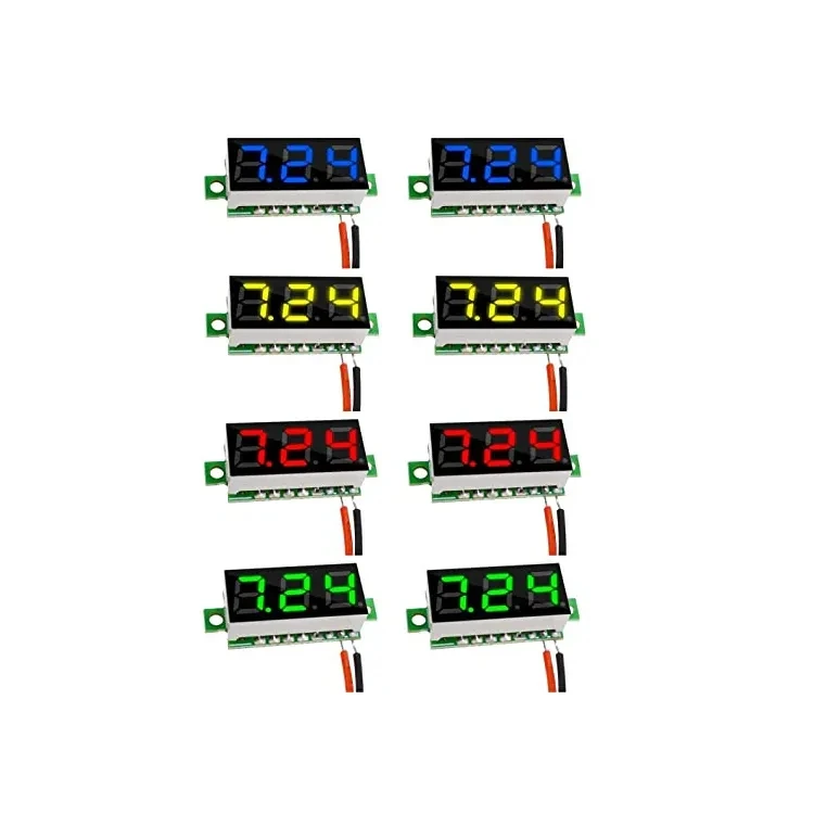 Mini 0.28 inch 0.28' 3 bits DC 0-100v Digital Red /blue/green LED Display Panel Voltage Meter Voltmeter tester
