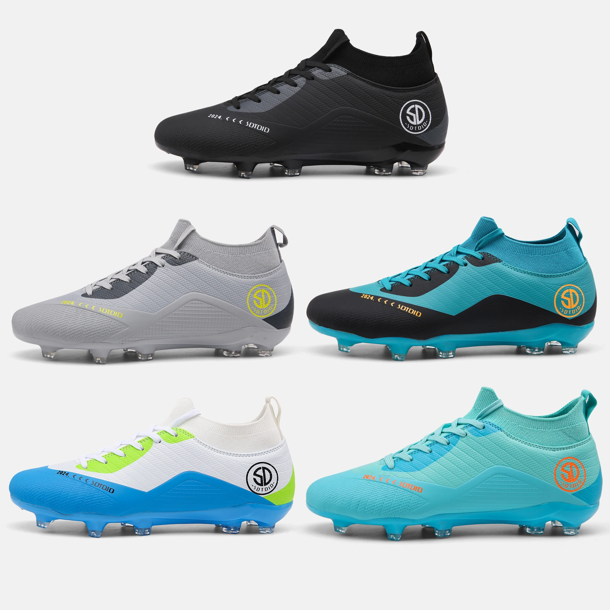 High Quality Soccer Boots Men Soccer Shoes Anti Training Outdoor Football Boots High Ankle Cleats Shoes