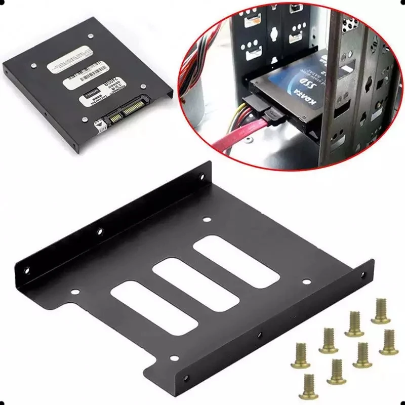 HOTSALE 2.5 Inch Ssd Hdd To 3.5 Inch Metal Mounting Adapter Bracket Dock Hard Drive Holder For Pc Hard Drive Enclosure