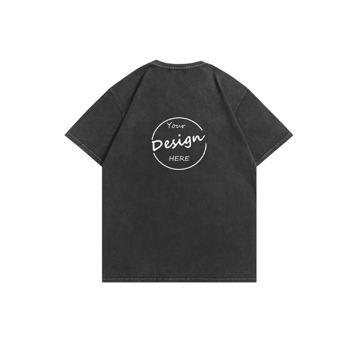 JL0427B Wholesale Custom Embroidery Plus Size Vintage Men T Shirt Fashion Heavy Cotton Acid Wash T Shirt For Men